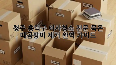 청주 흥덕구 이사청소 전문: 묵은 때&곰팡이 제거 완벽 가이드! ✨
