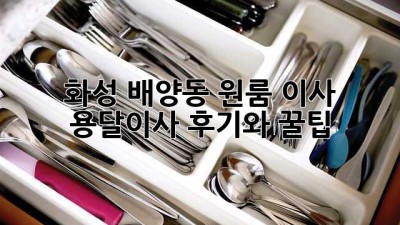 화성 배양동 원룸 이사? 용달이사 후기와 꿀팁!